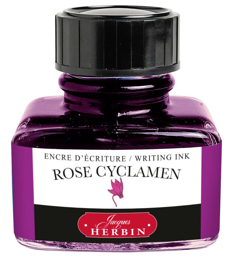 Jacques Herbin Herbin Fountain Pen Ink - 30ml Bottled - Rose Cyclamen - Image 1